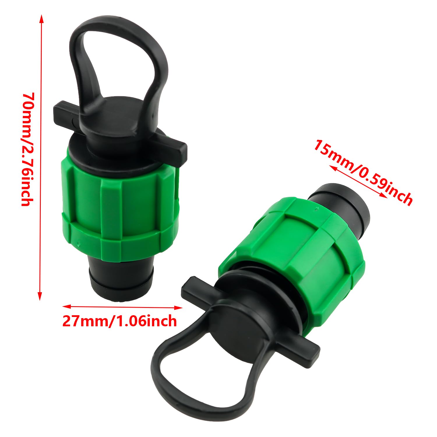 水滴　いろいろ17個 Amazon | ZZHXSM 10個 DN17 点滴灌漑パイプエンドキャップロック